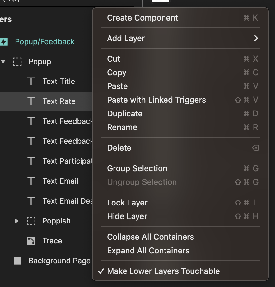 "Edit text" as option from right click context menu of a text layer in ...
