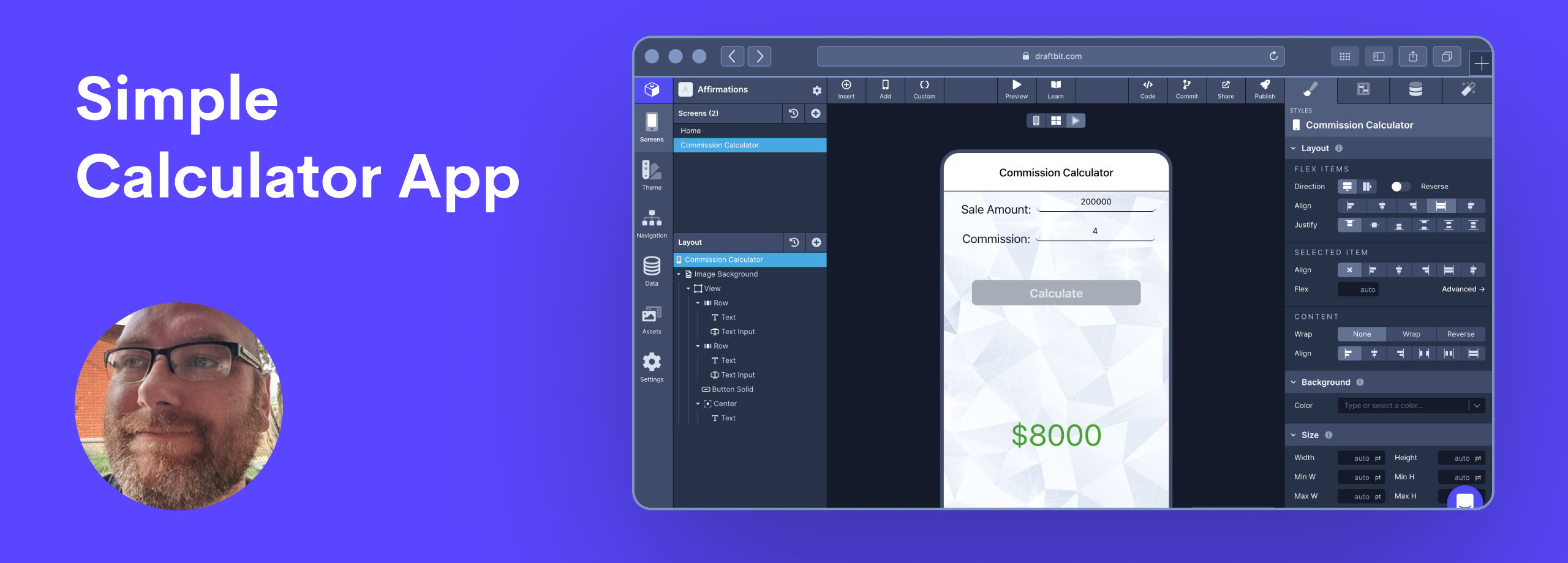 Simple Calculator App with low-code | The Draftbit Community