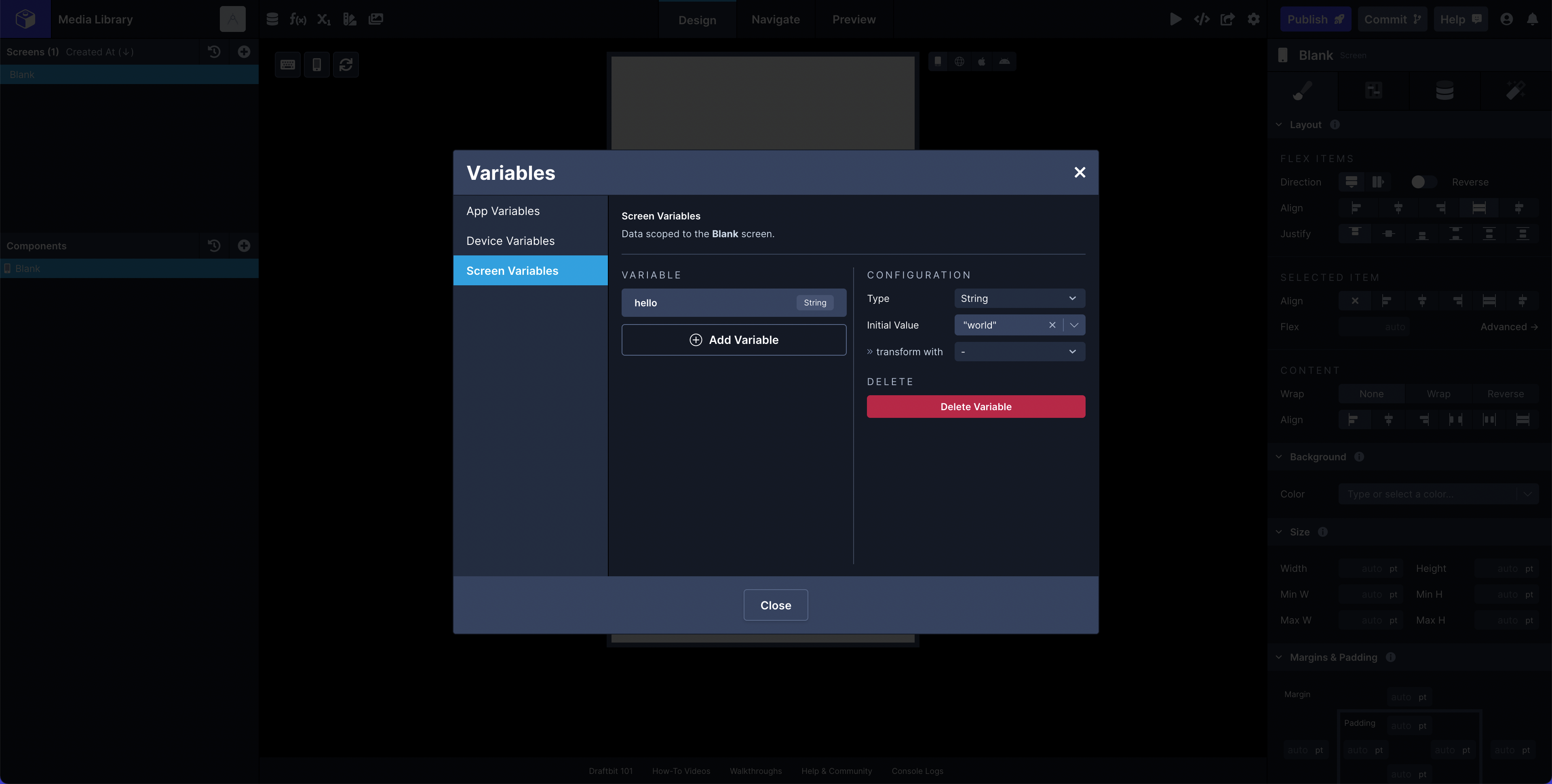 🥁 Introducing.....Screen Variables! | The Draftbit Community