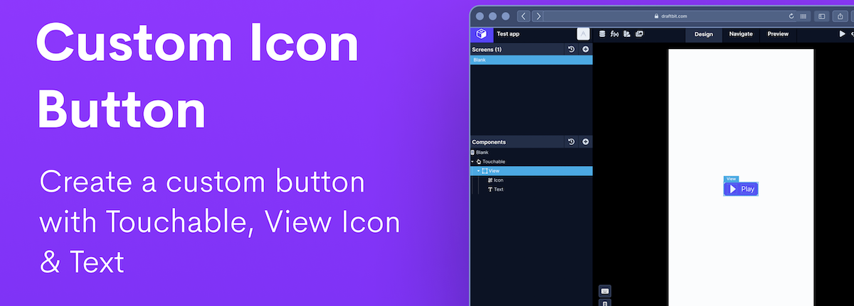 How to create a custom button with Touchable, Icon, and Text | The ...