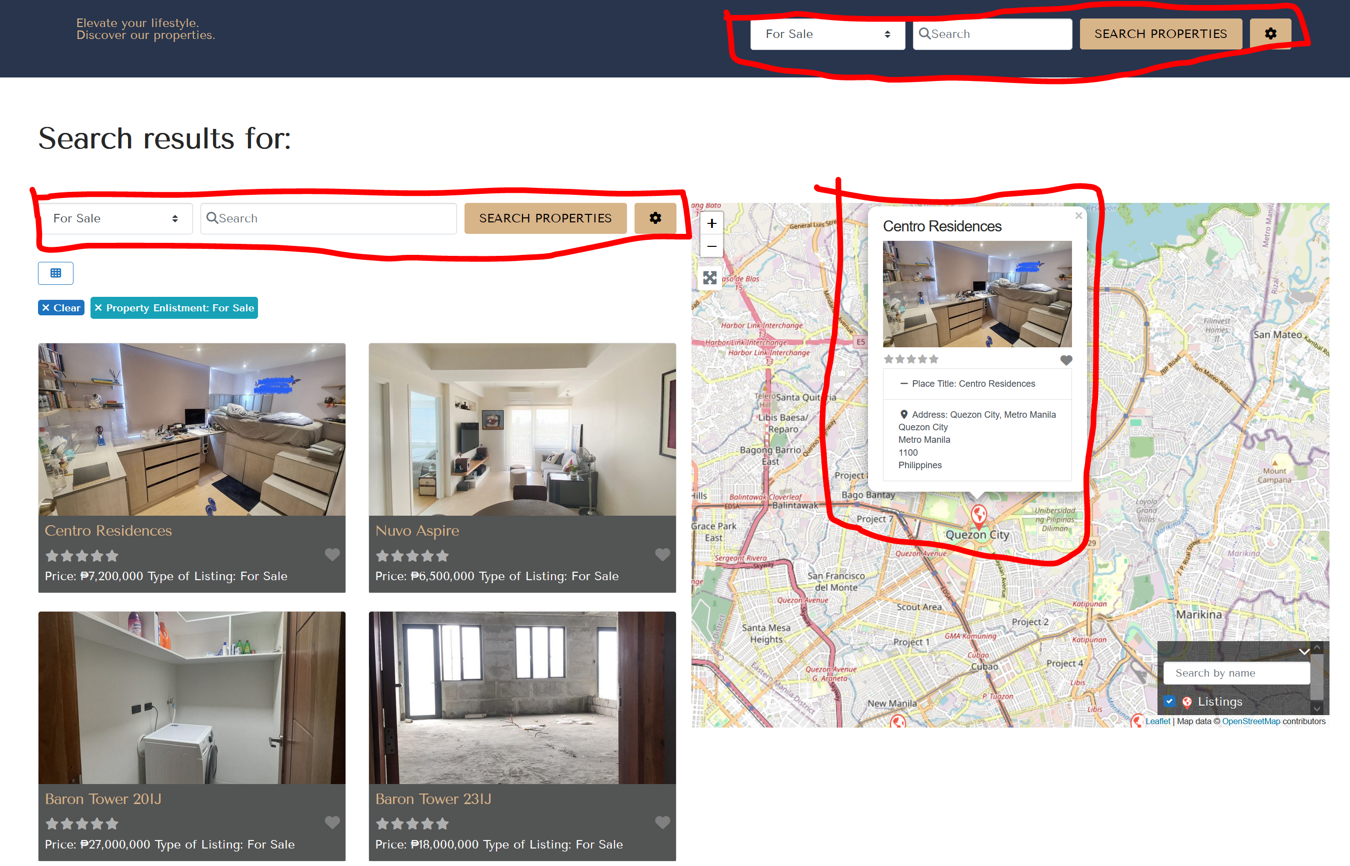 Search feature in a website | Framer
