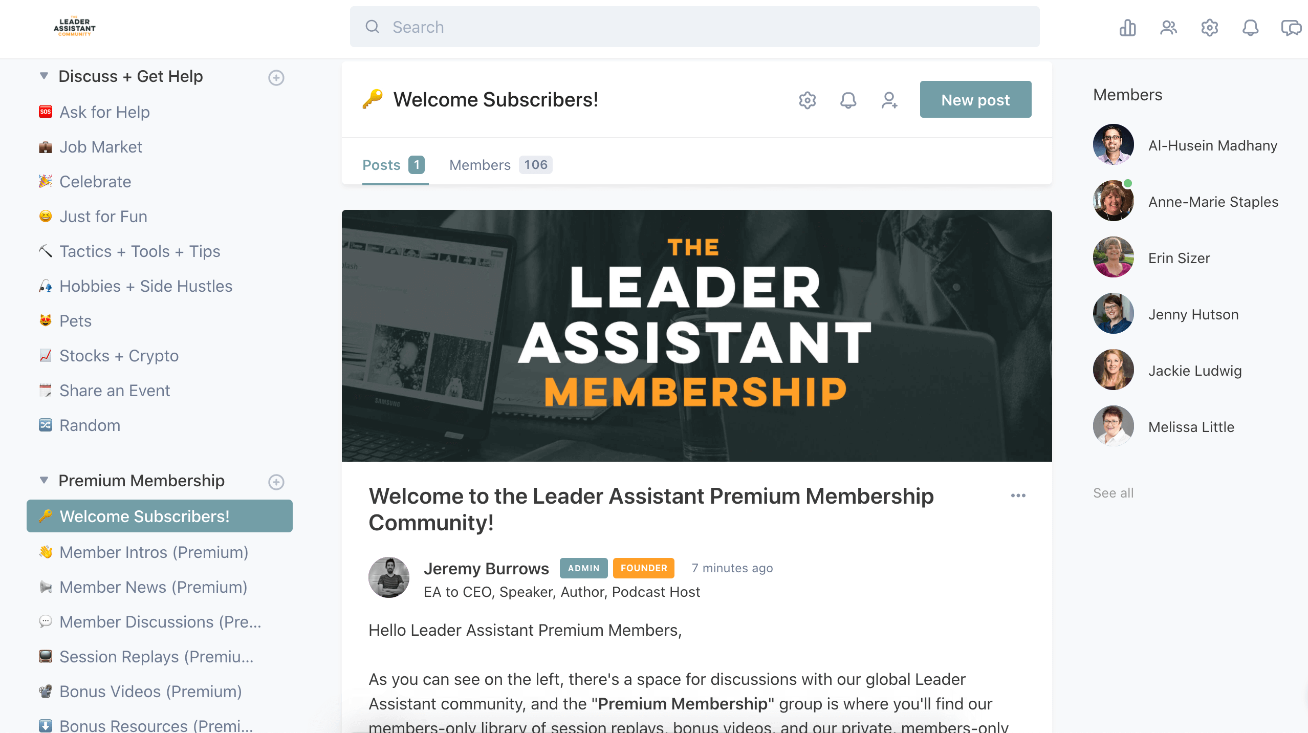 The Leader Assistant Community and Premium Membership | Leader Assistant