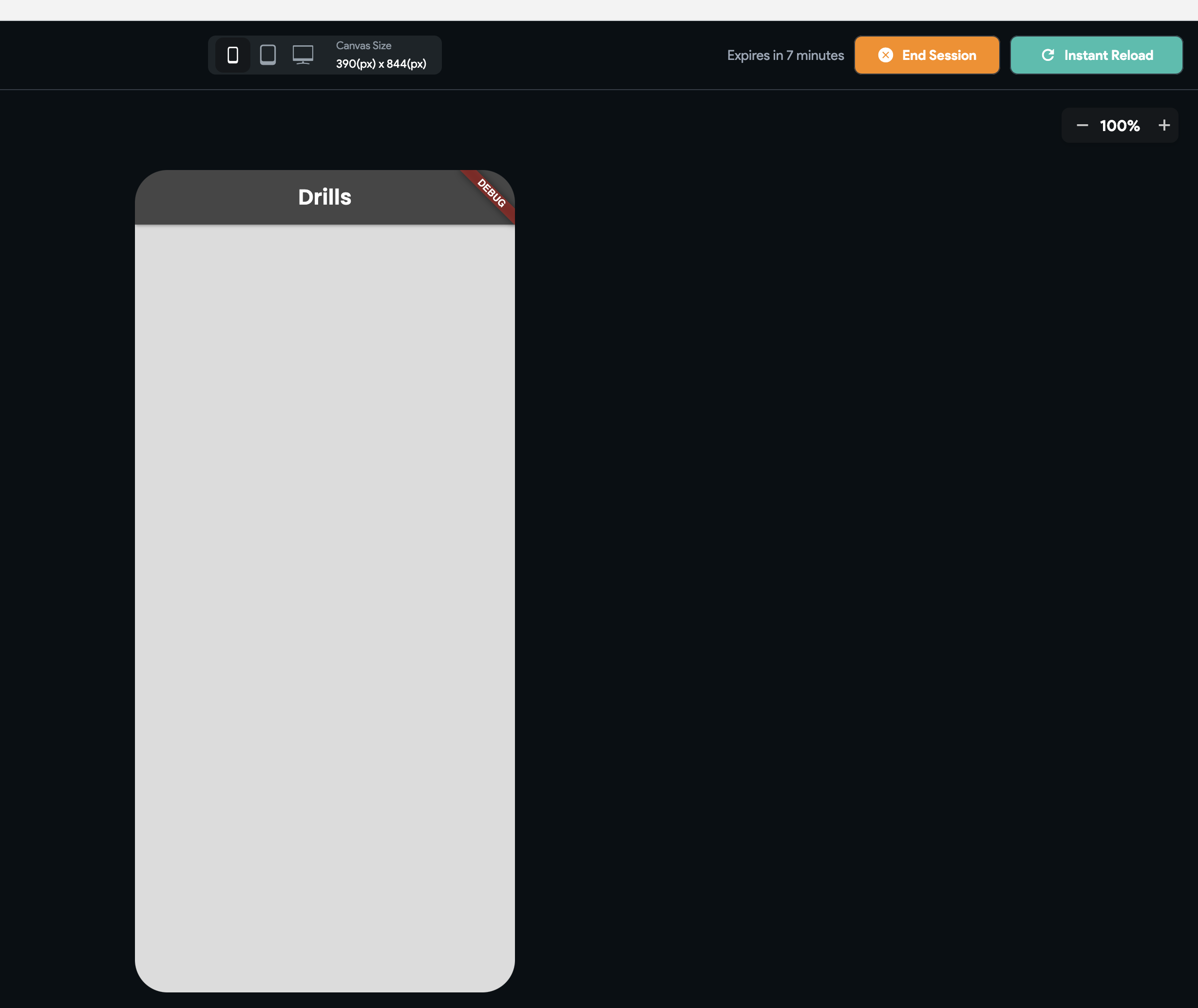 Flutterflow RUN and TEST White screen - but shows top bar | FlutterFlow