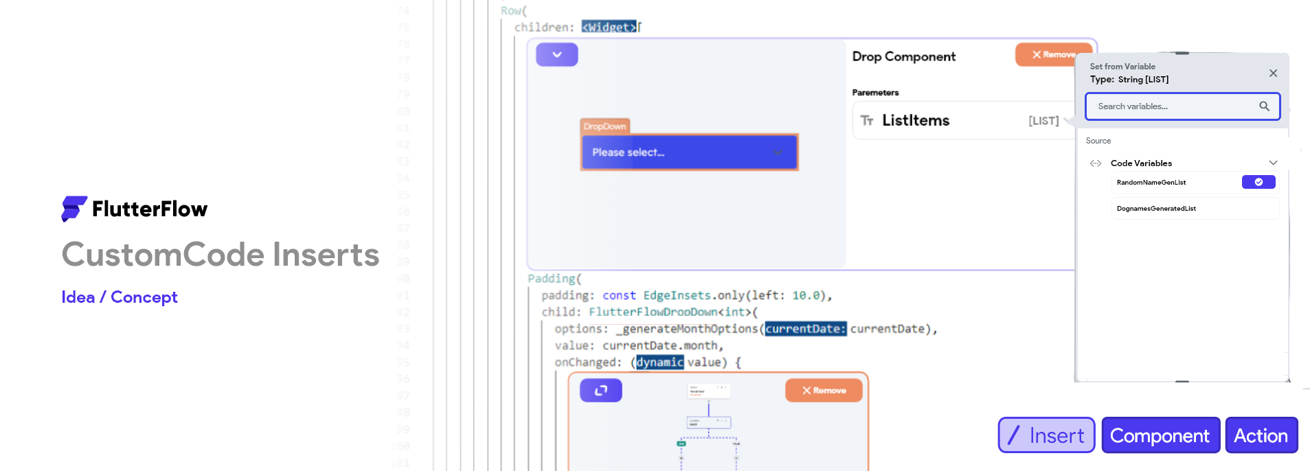 Custom Code Inserts | FlutterFlow