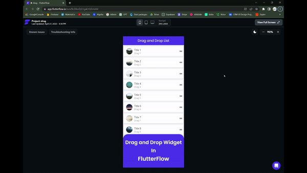 Drag and Drop List in FlutterFlow using Custom Widgets | FlutterFlow